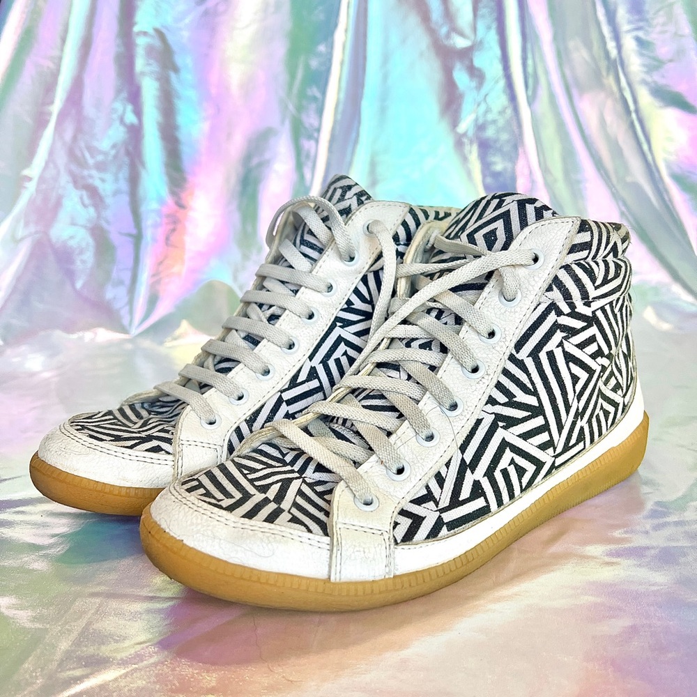 ASOS Geometric High-Top Sneakers, Size 38